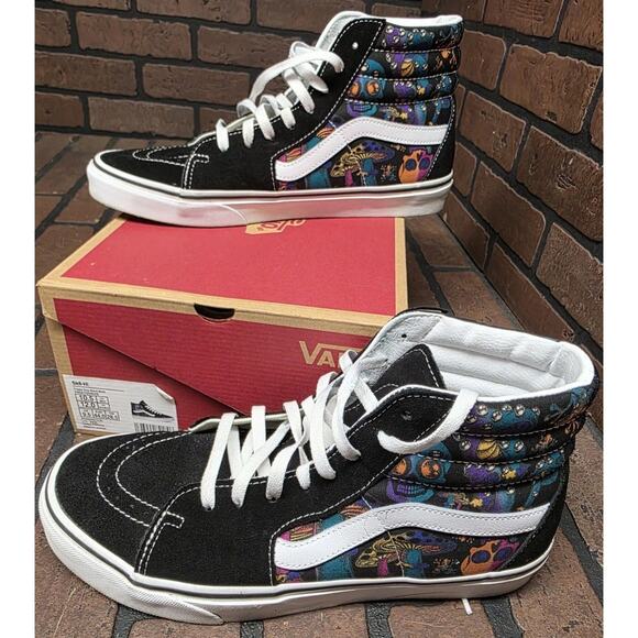 Vans SK8-Hi Men Size 10.5 Womens Size 12 Trippy Drip Skull Casual Shoes - Picture 1 of 8